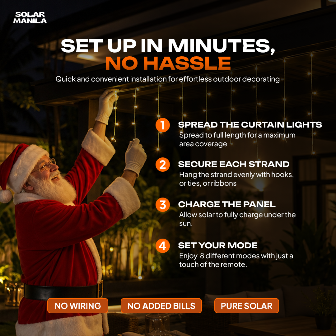 Solar Fairy Curtain Lights