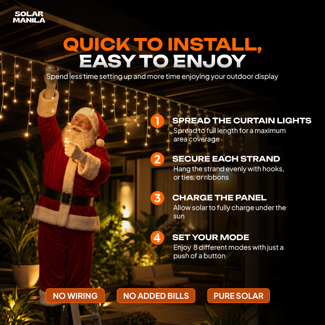 Solar Fairy Curtain Lights Plus