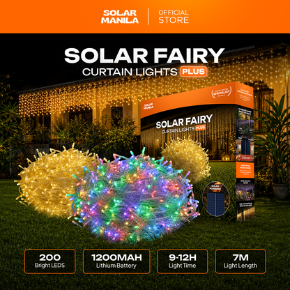 Solar Fairy Curtain Lights Plus