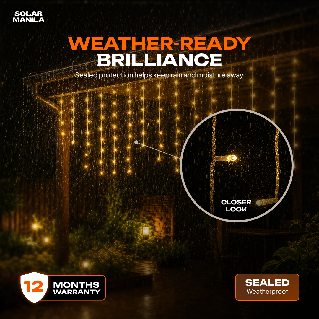 Solar Fairy Curtain Lights Plus