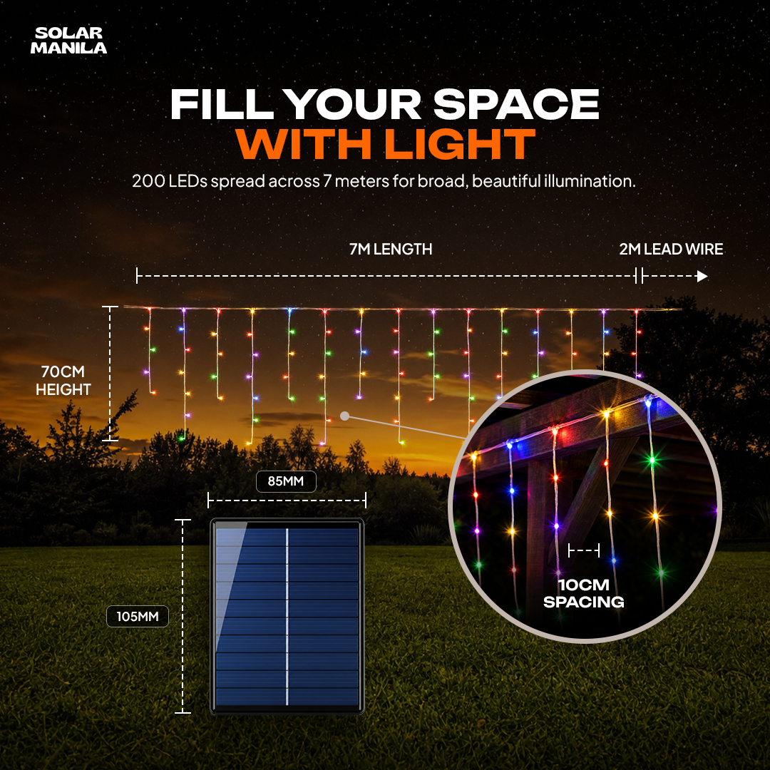 Solar Fairy Curtain Lights Plus